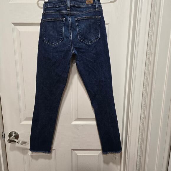 Paige jeans womens size 27 blue skyline ankle peg step hem frayed hem denim - Picture 9 of 9